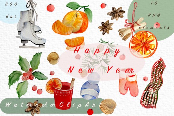 Christmas and New Year Clip Art for Digital Sellers