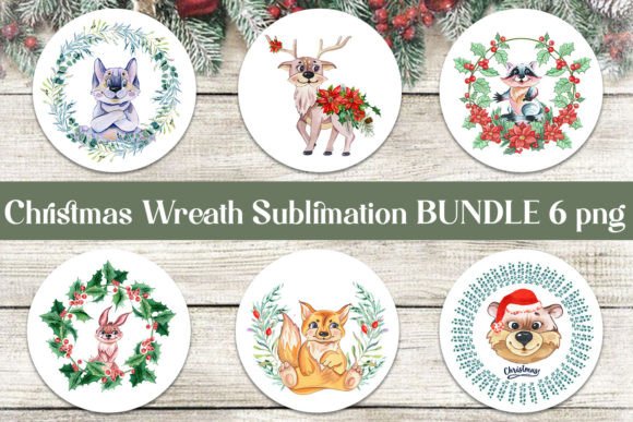 Christmas Cute Animal Clipart Watercolor Illustrations