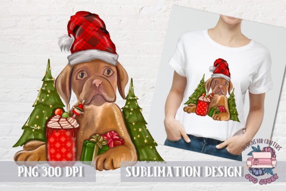 Christmas DOG Sublimation Dogge: Festive Illustrations for Crafters