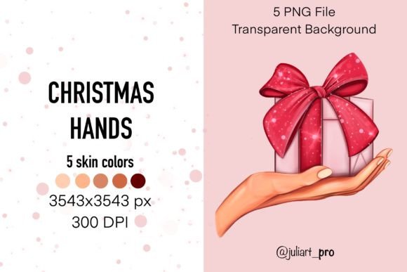 Christmas Hands: Festive Illustrations for Local Brand Identity
