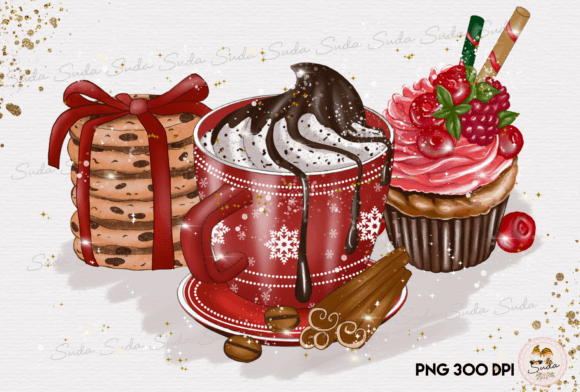 Christmas Hot Cocoa Sublimation: Cozy Illustrations for Real Crafts