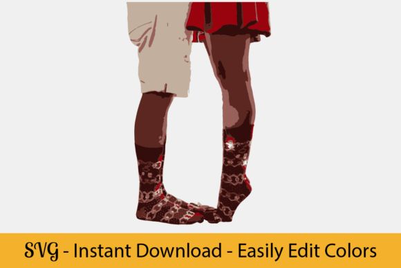 Christmas Socks, Couple. SVG: A Review for Illustrations and Crafters