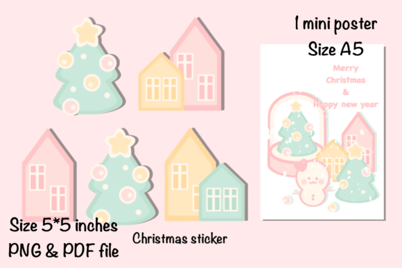Christmas Sticker Mini Poster Review: A Designer's Take on Seasonal Illustrations