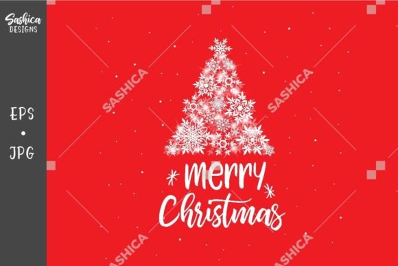 Christmas Tree and Cannabis Snowflakes for Illustrations