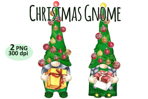 Christmas Tree Gnome Clipart PNG Set Review