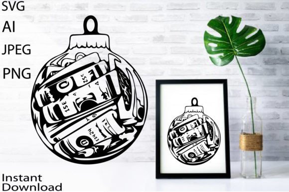 Christmas Tree Toys SVG PNG JPG AI Illustrations