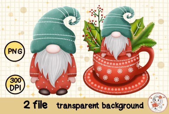Cute Gnome Christmas 2: Festive Illustrations for Local Branding