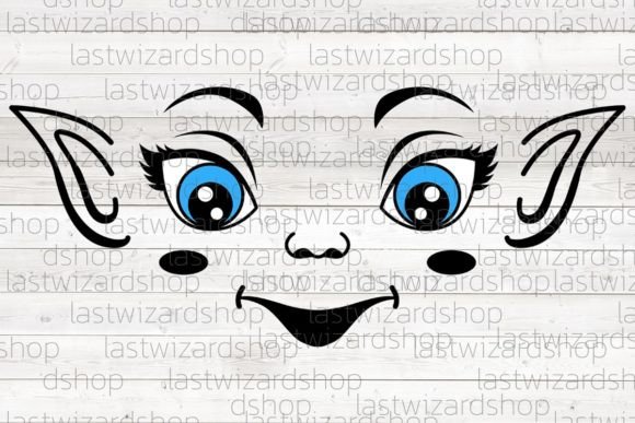 Elf Face Girl Svg for Festive Crafting and Illustrations