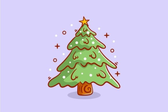 Fir Tree Design for Christmas in Illustrations