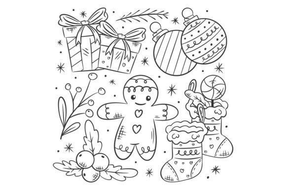 Hand Drawn Christmas Ornament Set of Illustrations Review
