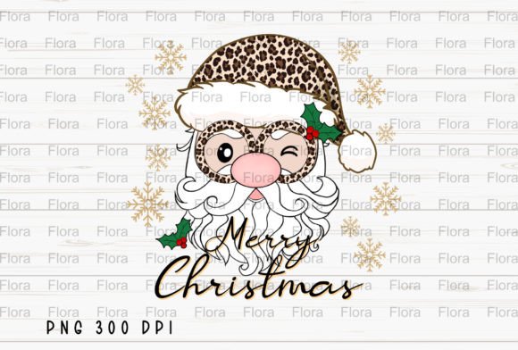 Merry Christmas Santa Claus Leopard PNG: Modern Illustrations for Blog Graphics