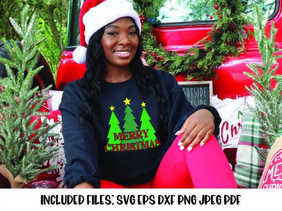Merry Christmas Trees SVG Illustration Review