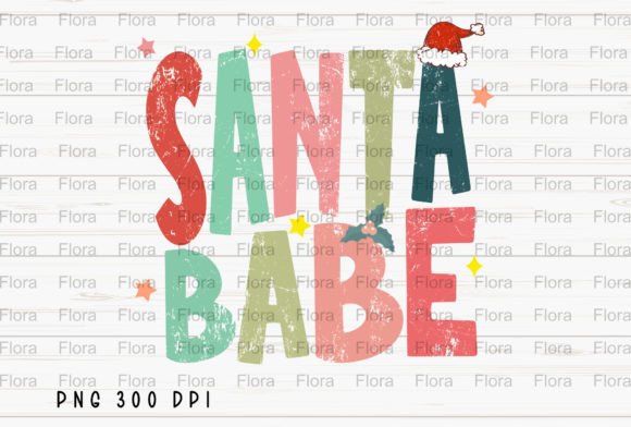 Santa Babe Merry Christmas Sublimation Illustrations