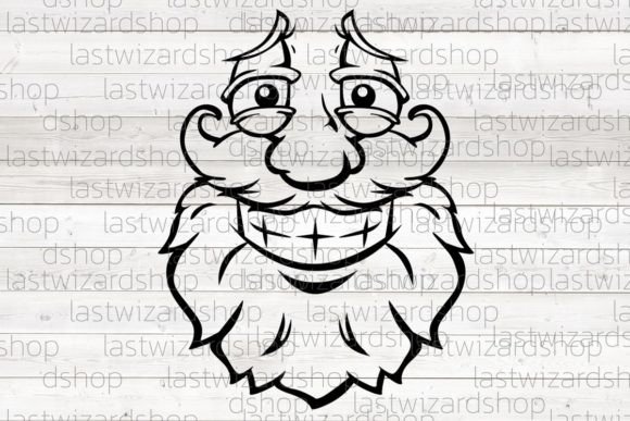Santa Face Svg, Merry Christmas Illustration