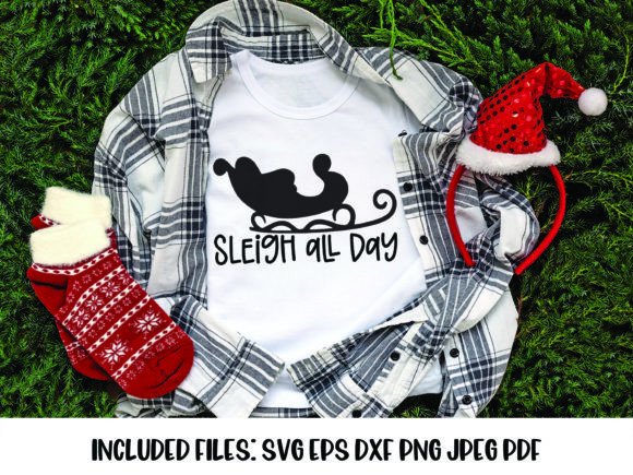 Sleigh All Day Christmas SVG: Modern Illustrations for Publishing