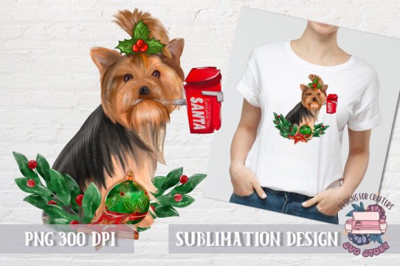 Yorkshire Terrier Christmas Dog PNG Review